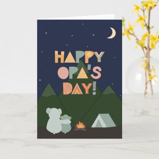 オパの父の日札 カード (黄色い花)