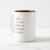 オパは私の名前スポイリングは私のゲーム写真ギフトである ツートーンマグカップ (正面左)