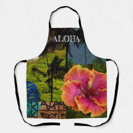 オパエカ滝ズ、カウアイハワイアンコラージュ エプロン