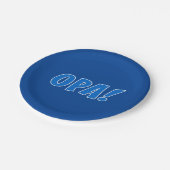 オパギリシャお祝い(ダークブルー) ペーパープレート (アングル)