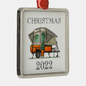オパスアポップ・アートのップキャンパーRVハッピーキャンパーメタルオーナメント メタルオーナメント (右)
