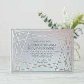 オパリン結婚式招待状パステルシャンパーニュ金ゴールド 招待状 (スタンド正面)