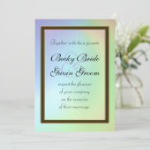 オパレセント レインボー ウェディング 招待状 (スタンド正面)