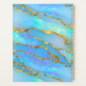 オパーソナライズされたフェイクパル石と金ゴールド プランナー手帳 (裏面)