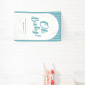 オパーソナライズされたベビーフォトウォールシャワーバナー 横断幕 (インサイチュ)