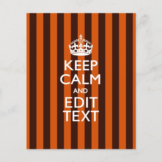 オパーソナライズされたレ保ンジの文字を落ち着けストライプる チラシ (正面)