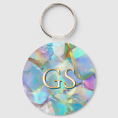 オパールの大きなモノグラムまたは名前 キーホルダー (裏面)