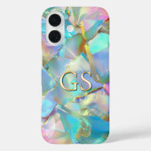 オパールの大きなモノグラムまたは名前 Case-Mate iPhoneケース (裏面)