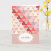 オパールの幾何学的誕生日 カード (黄色い花)