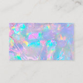 オパールの背景パープル感謝していフォイルユー 名刺 (裏面)