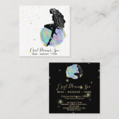 *～*オパールの虹の女神天の神秘的な宇宙 スクエア名刺 (正面/裏面)