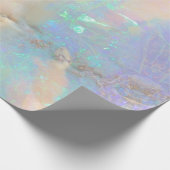 オパールアクアマリンブルークリスタルクォーツジェムストンロック ラッピングペーパー (角)