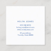 オパールインスパイアクフェイク・チュンキー・グリッター・詳細 スクエア名刺 (裏面)