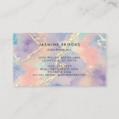 オパールウォーター色金ゴールドグリッター 名刺 (裏面)