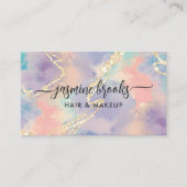 オパールウォーター色金ゴールドグリッター 名刺 (正面)