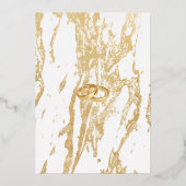 オパールエレガントゲモダンムストーン金ゴールド詳細 箔招待状 (裏面)