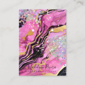 オパールエレガントブラック大理石イヤリング表示カード コーリングカード (正面)