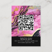 オパールエレガントブラック大理石イヤリング表示カード コーリングカード (裏面)