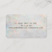 オパールエレガントホログラフィストライプー、金ゴールド、金ゴールドロータス 名刺 (裏面)