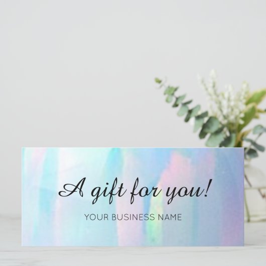 オパールエレガントモダン名刺のギフト証明書 (スタンド正面)