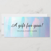 オパールエレガントモダン名刺のギフト証明書 (正面)