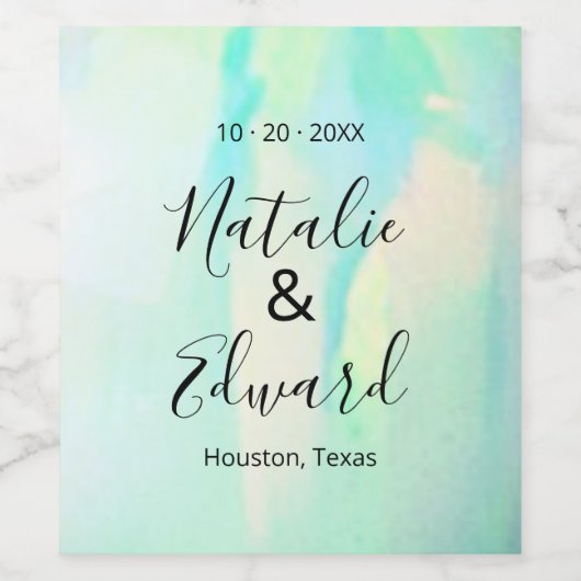 オパールエレガントモダン ワインラベル (シングルラベル)