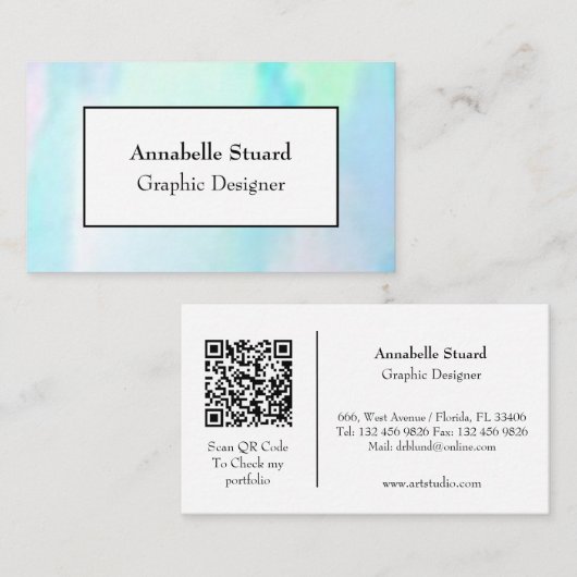 オパールエレガントユニークモダンは名刺を供給 名刺 (正面/裏面)