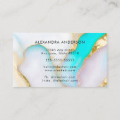 オパールエレガント金ゴールドグリッター 名刺 (裏面)