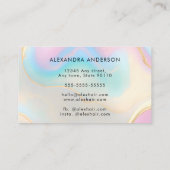 オパールエレガント金ゴールド詳細レインボー 名刺 (裏面)