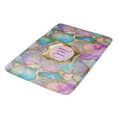 オパールカラフルおよび液体金ゴールド バスマット (アングル)