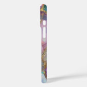 オパールカラフルおよび液体金ゴールド Case-Mate iPhoneケース (裏面 / 左)