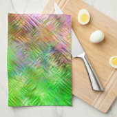 オパールカラフルガラス質組織 キッチンタオル (四つ折り)