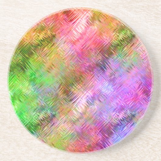 オパールカラフルガラス質組織 コースター (正面)