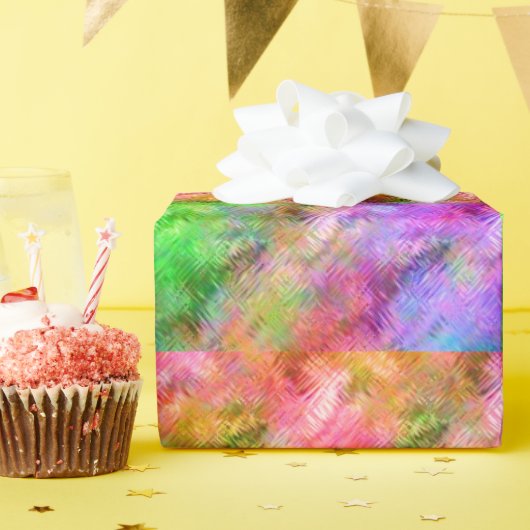 オパールカラフルガラス質組織 ラッピングペーパー (誕生日パーティー)