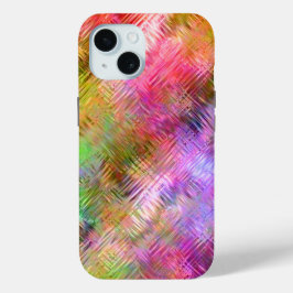 オパールカラフルガラス質組織 iPhone 15ケース