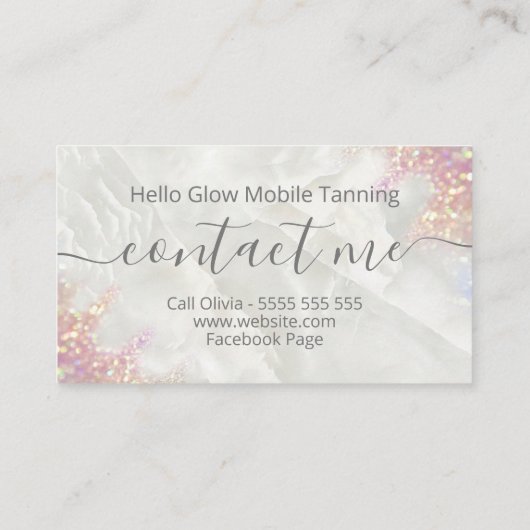 オパールグリッタースプレータニングサービス 名刺 (裏面)