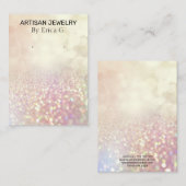 オパールグリッターピンクイヤリングディスプレイカード 名刺 (正面/裏面)