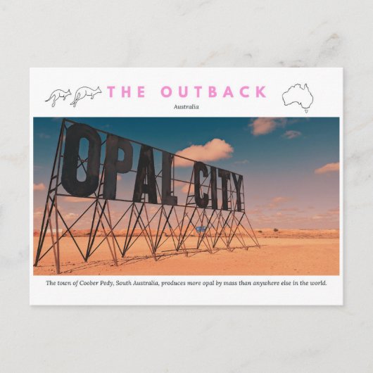 オパールシティコバーペディサイン ポストカード (正面)