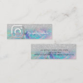 オパールシルバー《写真》ぼけ味インスタグラムソーシャルメディア スキニー名刺 (正面/裏面)