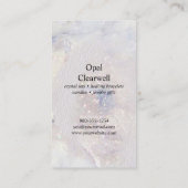 オパールシーガスクリスタルスパークル水彩垂直 名刺 (裏面)
