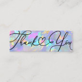オパールジェムストーンありがとうミニ名刺 スキニー名刺 (正面)