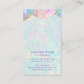 オパールジェムストーンパステルイリジリージュエリーディスプレイ 名刺 (裏面)