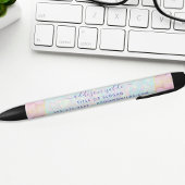 オパールジェムストーンパステルイリデズビジネス 黒ボールペン