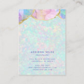 オパールジェムストーンパステルネックレスイヤリングディスプレイカード 名刺 (裏面)