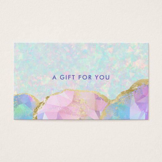 オパールジェムストーンパステルビジネスギフトカード (正面)