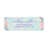 オパールジェムストーンパステルモダン差出人住所ラベル ラベル (正面)