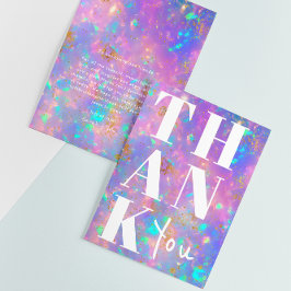 オパールスタイリッシュストーンシンプルミニマはっきりしたリス結婚ト サンキューカード