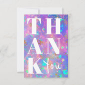 オパールスタイリッシュストーンシンプルミニマはっきりしたリス結婚ト サンキューカード (正面)