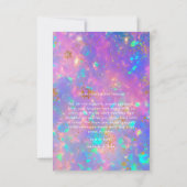 オパールスタイリッシュストーンシンプルミニマはっきりしたリス結婚ト サンキューカード (裏面)