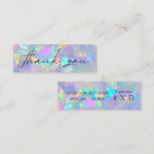 オパールストーンありがとうミニ名刺 スキニー名刺 (正面/裏面)